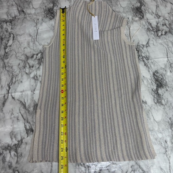 House of Harlow Two piece set knitted Pants tank top beige size large NWT NEW - Picture 3 of 8